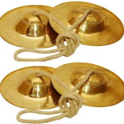 Hand Cymbals Brass Percussion Instrument Manjira Manjeera Pair ,Indian Musical Instrument 8cm set of 2 Kartal Instrument-image-71