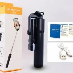 SHAH ENTERPRISES R1S Bluetooth Selfie Stick with Remote and LED Selfie Light Flash Flash image 2