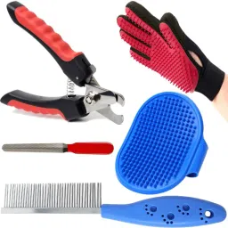 Nail cutter_5 Finger_Gloves Shampoo brush_Single Side Comb_set Grooming Gloves for Dog & Cat-image-28