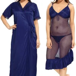 Pack of 3 Women Robe and Lingerie Set-picture-23