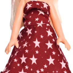Charming Printed Red Dress Doll For Girls / Toy For Kids Age 2 years - 6 years-picture-6