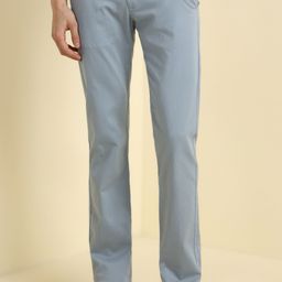 allen solly Men Regular Fit Grey Cotton Blend Trousers-picture-23