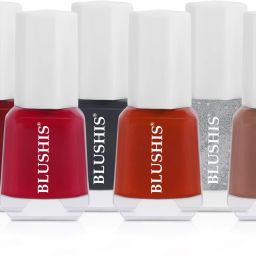 Long Lasting Nail Paint Quick Drying High Shine set of 12 Multicolours Multicolour-image-23