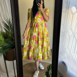 Women Ikat Cotton Rayon Anarkali Kurta-image-41