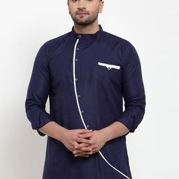 Benstoke Men Navy Blue Kurta-picture-19