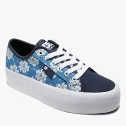 Floral Print Lace-Up Platform Heeled Casual Shoes-image-73