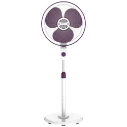 BAJAJ Veloce 5 Star 400mm 3 Blade Silent Operation Pedestal Fan (Thermal Overload Protector, White & Purple)-image-26