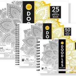 zen sangam express your mind Artists' A4 Doodles Sketch Book - 11.7 x 8.3 Inch (50 Sheets) - Spiral-Bound Sketchpad for Beginners - Acid Free Paper for Doodling Sketch Pad image 4