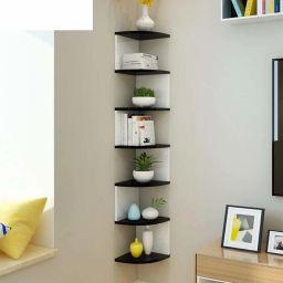 Zigzag Racks For Home Decor Living Room,Bedroom MDF (Medium Density Fiber), Wooden Wall Shelf-image-13