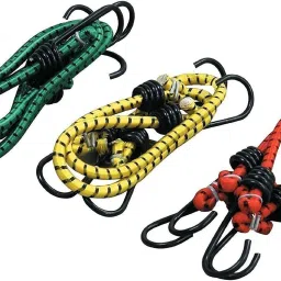 High Strength Elastic Tying Rope with Hooks, Luggage Tying Rope With Hooks (Set of 3 :- 6ft, 7ft and 8ft) Multicolor-15