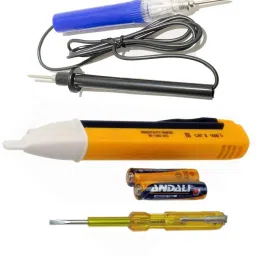 Heavy Duty Three type Electric Tester 1pc Voltage Alert 1pc Continuity Tester and 1pc Electric Tester (Pack of 3pcs) Analog Voltage Tester-20