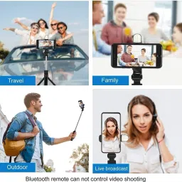 Kedaram Bluetooth Selfie Sticks with Wireless Remote and Tripod Stand, Multifunctional Tripod image 5