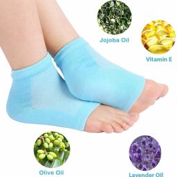 Silicone Gel Heel Socks for Dry Hard Cracked Heel Repair GelPad-image-6