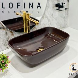 Premium Ceramic BASIN Which Gives Look To your Home Table Top Wash Basin AI1041 Rich Chocolate Special Color Wash Basin Series Table Top Basin-image-88