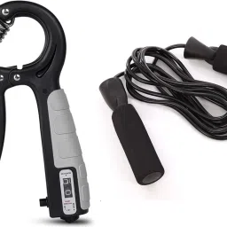 Combo of Counter Hand Gripper with Skipping Rope for Home & Gym Fitness Accessory Kit Kit-14