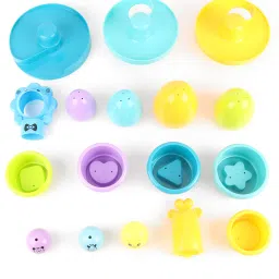 zokato 3 In 1 Layer Roll Swirling Tower Ramp Toy with 6 Puzzle Rattle Balls image 3