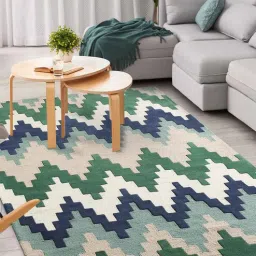 Buy Green Wool Abstract 5 x 7 Feet Hand Tufted Carpet by Joyrugs by littlelooms-picture-2