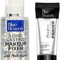 Long Lasting Makeup Fixer Dewy Glow Look (60ml) & Oil Free Flawless Makeup Base Primer (16g) Primer - 76 ml-image-84