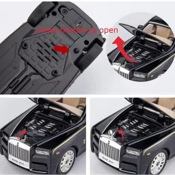 zunbella 1:32 Scale Rolls Royce Metal Die Cast Car With Open Door, Light & Sound For Kids image 4
