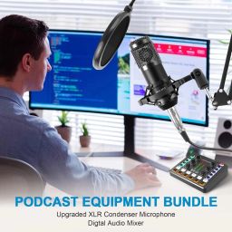 amg music BM-800 Condenser Microphone with Voice Changer Sound Mixer for Studio Recording Audio Studio Sound Card,with DSP Intelligent Sound Mixer for Live Broadcasting image 5