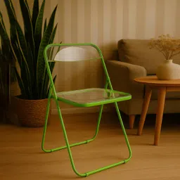 bohemiana from pepperfry Aurora Acrylic Foldable Chair In Green Color-picture-16