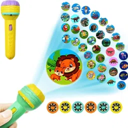 3 Slides 24 Patterns Mini Projector Torch Slide Flashlight Light Toys for Kids-4