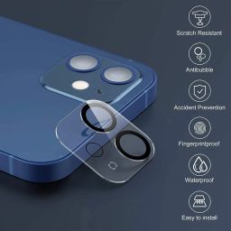 VOSKI Back Camera Lens Glass Protector for iPhone 12 Ultra Thin Camera Lens Protector Full Coverage Tempered Glass image 2