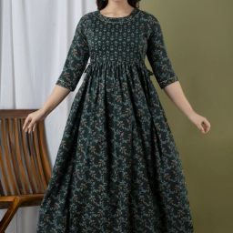 Women Fit and Flare Multicolor Midi/Calf Length Dress-image-39