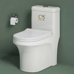sea shore Western Commode Platinum Wall‑Hung Ceramic Western Commode – Soft‑Close Seat, P‑Trap Western Commode-picture-24