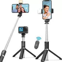 Rangwell Wireless Selfie Stick Stand Remote Flash Light All Smartphones Monopod Kit Tripod Kit, Tripod, Monopod Kit-18