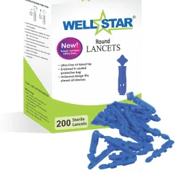 Wellstar 200 ROUND LANCETS BLUE COLOR Glucometer Lancets Glucometer Lancets-18