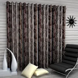 152.4 cm (5 ft) Polyester Semi Transparent Window Curtain (Pack Of 4)-image-68
