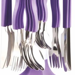 Smart Buy Premium Trendy Stainless Steel 24 Pisces Spoon Set Stainless Steel, Plastic Cutlery Set-97