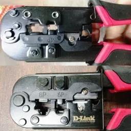 balrama NTC-001 Modular Plug Crimper DLink Red Tool for Network Cables Telephone Cables Dlink Crimping Tool Modular Plug Cutter Stripper 8P8C Rj45 6P6C Rj-12 4P4C Rj-11 Manual Hydraulic Crimper image 2