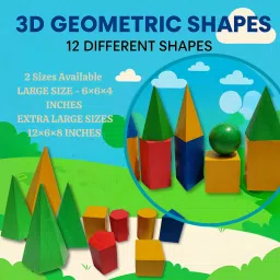 harfi works Educational Math & Physics Teaching Aids large size 12-Piece 3D Geometry Model image 5