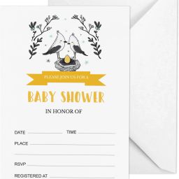 30 Pcs Baby Shower Invitation Cards, With Envelopes, Bird Theme Party Supply Invitation Card-image-14