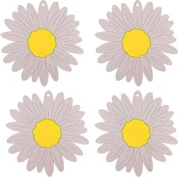 Sunflower Shape Anti-Skid Heat Resistant Tableware Mat/Coaster 14 Cm, Pink Trivet-7