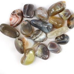 Natural Botswana Agate Tumble Stone. Charged Polished Asymmetrical Crystal Stone-image-56