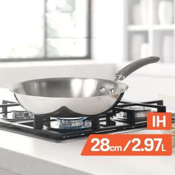 Trivantage Tri-ply Stainless Steel Fry Pan 28 cm diameter 2.97 L capacity-image-54