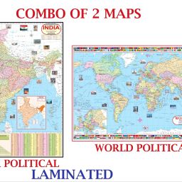 India and World Political Map - LAMINATED | Size - 70×100cm | India Map | World Map Fine Art Print-7