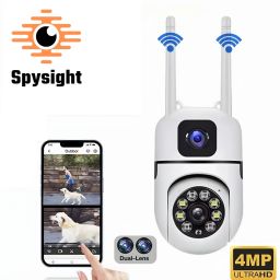 spysight Mini Dual Lens/Screen 2in1 PTZ+Bullet 4+4MP Wifi Wireless Indoor Camera Security Camera-image-24