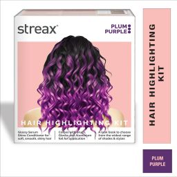 Hair Colour Highlight Kit , Hair Colour for Women, DIY Application , Plum Purple-image-9