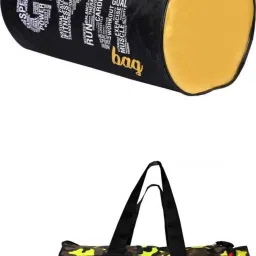 20 L Gym Duffel Bag - premium quality sports bag with separate shoe compartment water L1 resistant - Yellow, Black, Black-image-99