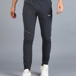 Men Solid Grey Track Pants-image-5