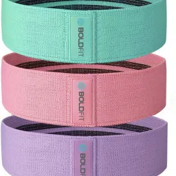 Fabric Resistance Band - Loop Hip Band for Women & Men for Hip (set of 3) Back / Lumbar Support-2
