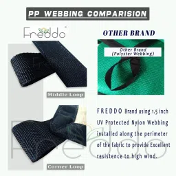 freddo Sun Shade Net 10 X 12 ft Polyester webbing 90% Portable Green House image 5