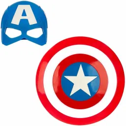Captain America Basic Printed Shield and Mask Combo for Kids-image-4