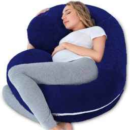 Comfortable Microfibre Solid Pregnancy Pillow Pack of 1-image-89