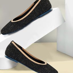 Metallic Square Flats Bellies For Women-image-44