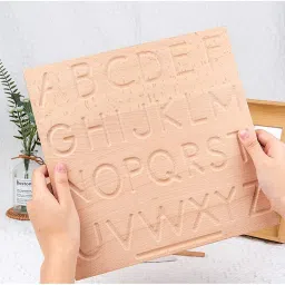shalafi ABC Trace Alphabet Writing Practice Tracing Boards Kids Learning Slate+3in1 Book image 4
